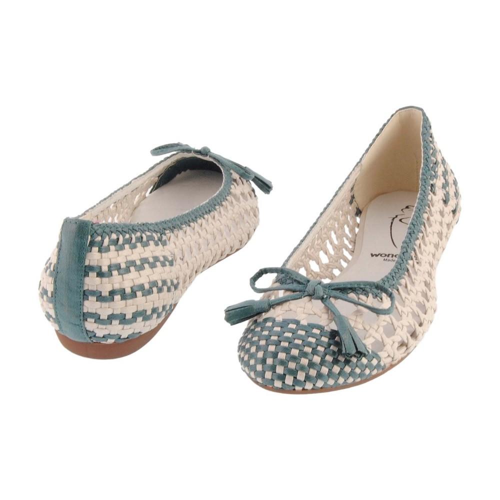 Foto Bailarinas piel trenzada CB-0050 Wonders (Color: BLANCO, Talla: 41)