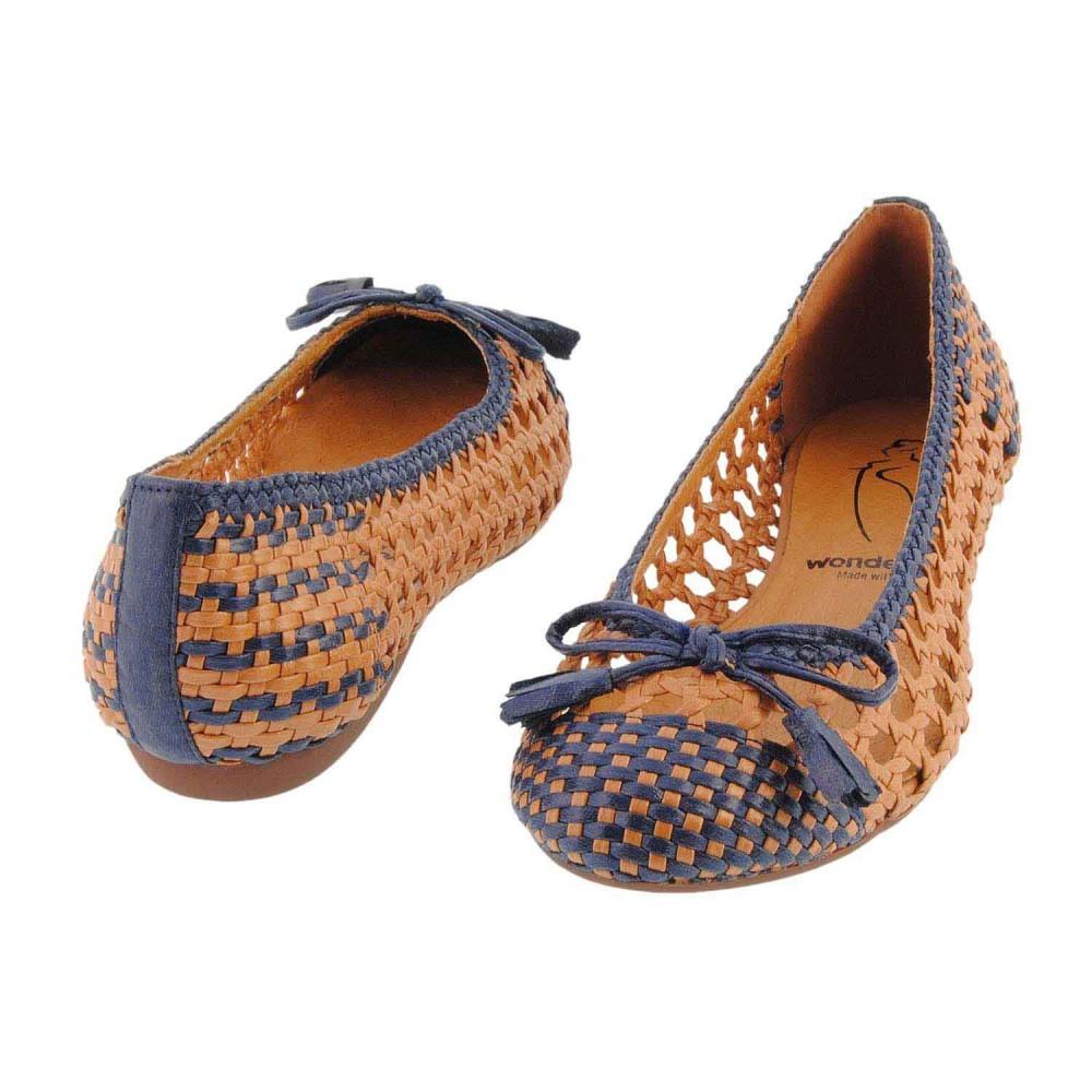 Foto Bailarinas piel trenzada CB-0050 Wonders (Color: CAMEL, Talla: 36)