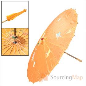Foto baile de boda costillas de bambú naranja nylon sombrilla paraguas plegable