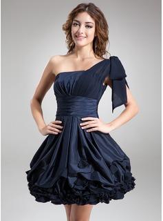 Foto Baile de promoción Corte A Princesa Un sólo hombro corto rodilla-longi
