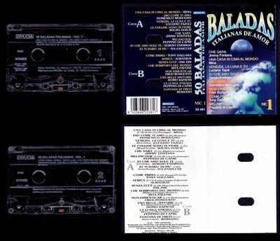 Foto Baladas Italianas De Amor - Mc 1 - Spain Cassette Divucsa 1997 - Excelente