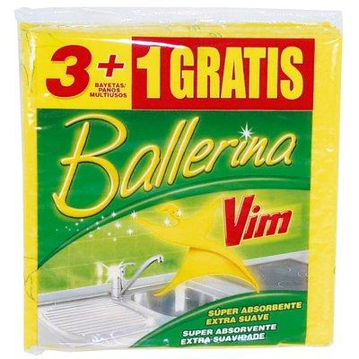 Foto ballerina bayeta amarilla pack 3 + 1 unidad