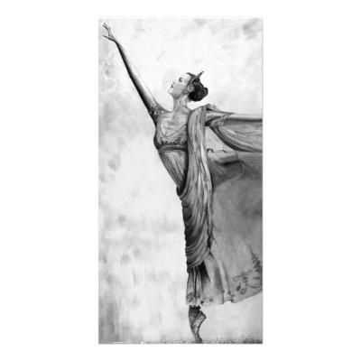 Foto Ballet del bailarín de la bailarina del grafito Tarjeta Fotografica...