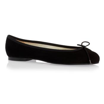 Foto Ballet Pump Black Nubuck Ballet Shoe.