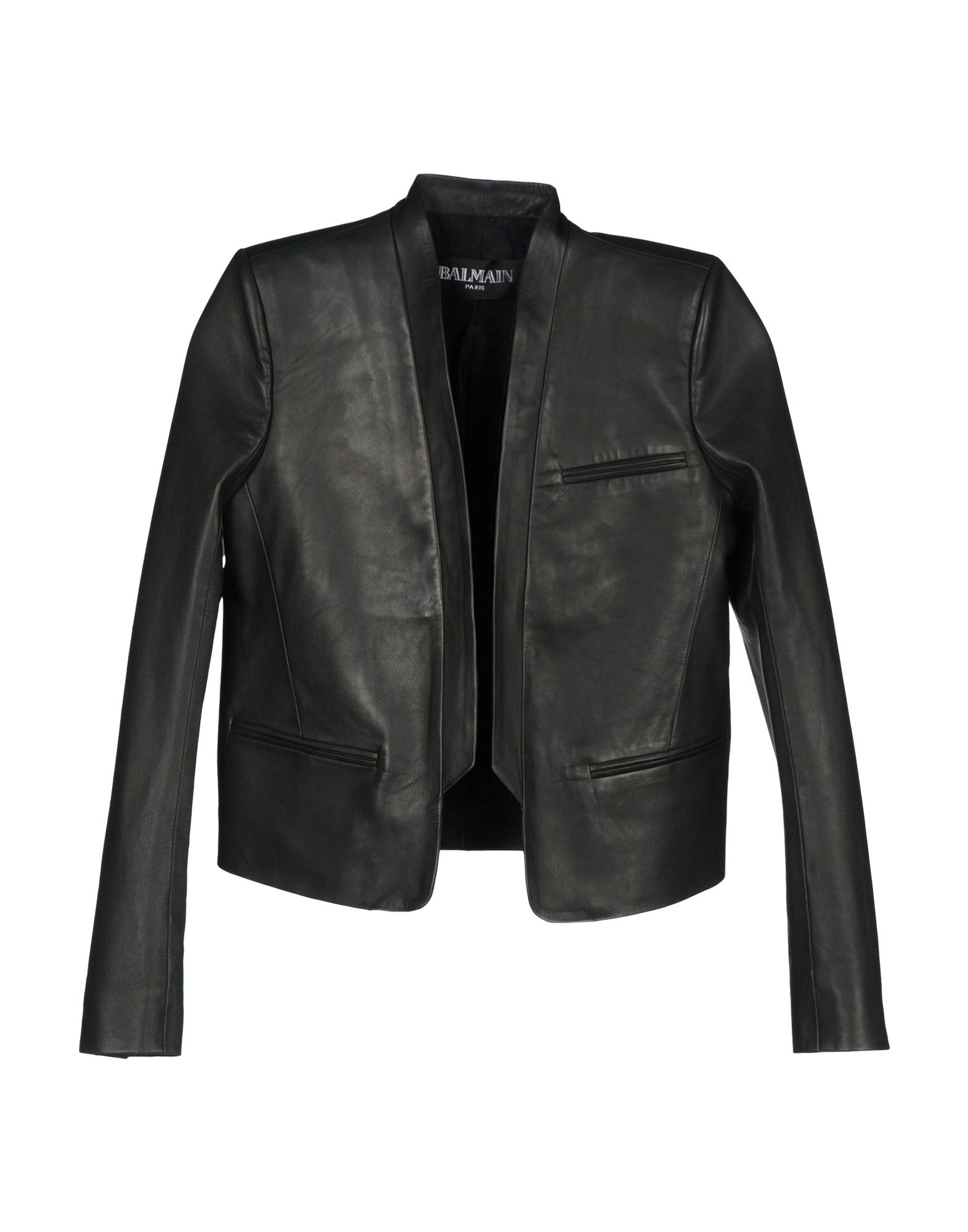 Foto Balmain Chaquetas De Piel Mujer Verde oscuro
