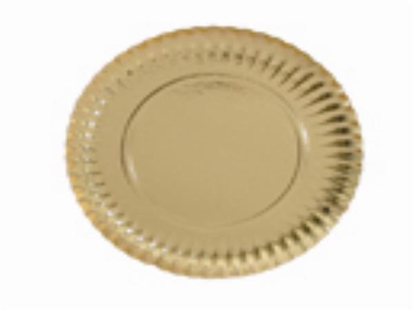Foto Bandeja redonda oro 23cm.100u. 3512