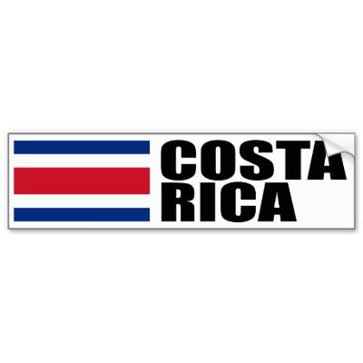 Foto Bandera de Costa Rica Etiqueta De Parachoque
