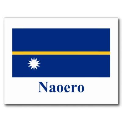Foto Bandera de Nauru con nombre en nauruano Tarjetas Postales
