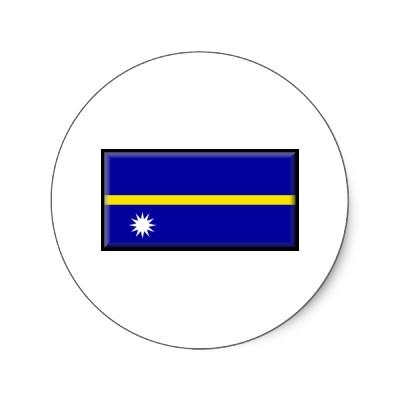 Foto Bandera de Nauru Pegatinas Redondas