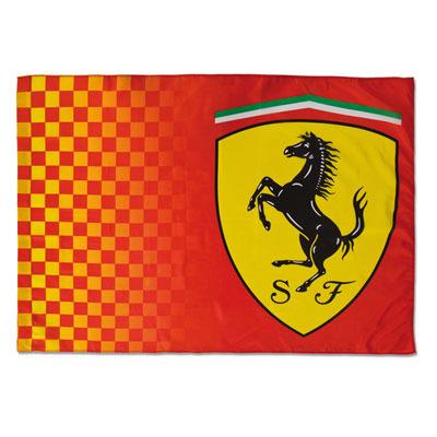 Foto Bandera Ferrari Scudetto rojo 140 x 100