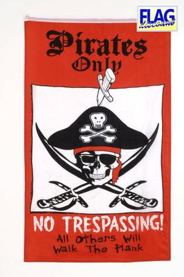 Foto Bandera Pirata - Bandera De Los Piratas - No Trespassing - 150x90cm