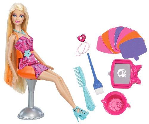 Foto Barbie - Peinados de color, set de accesorios para muñecas (Mattel X7888)