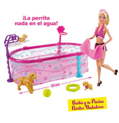 Foto Barbie y su Piscina de Perritos Nadadores