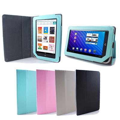 Foto Barnes & Noble Nook Color & Nook Tablet Aqua Blue Leather Carrying Slim Perfect Fit Flip Folio Portfolio Book Style Case