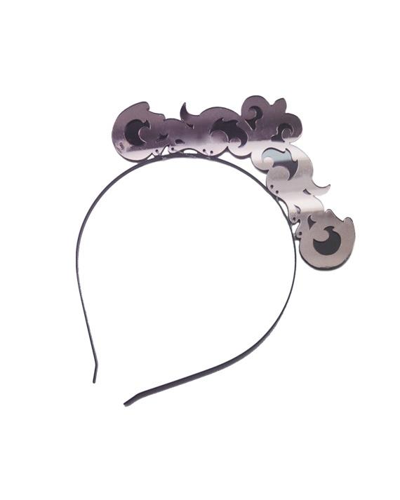 Foto Baroque Headband Black Tea Mirror Lace Hair Band Head Piece