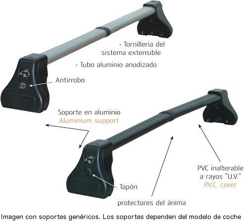 Foto Barras portaequipajes DACIA SANDERO (soportes incluidos)