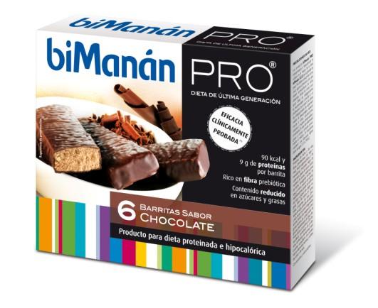 Foto barritas de Chocolate Bimanan Pro 6 unidades