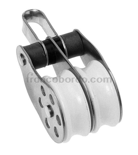 Foto Barton Polea Doble Inox con Anilla de Rodamientos