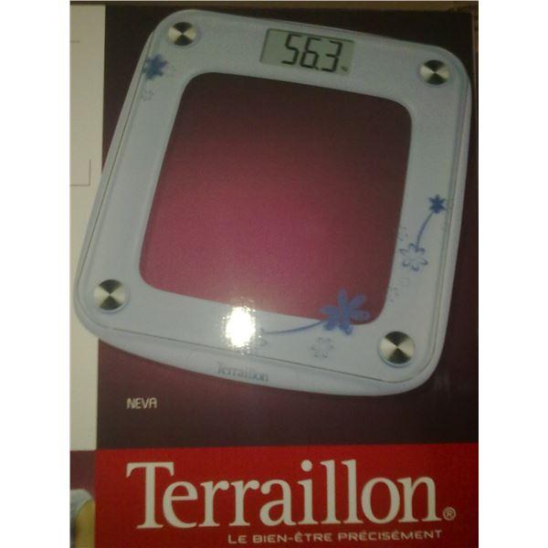 Foto Bascula de baño terraillon neva flor azul