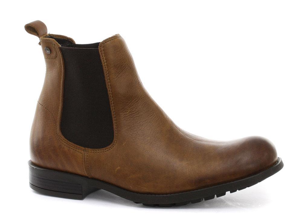 Foto Base London Copper Grain Tan Mens Ankle Boots