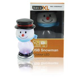 Foto BASICXL Muñeco de nieve USB con luz de colores