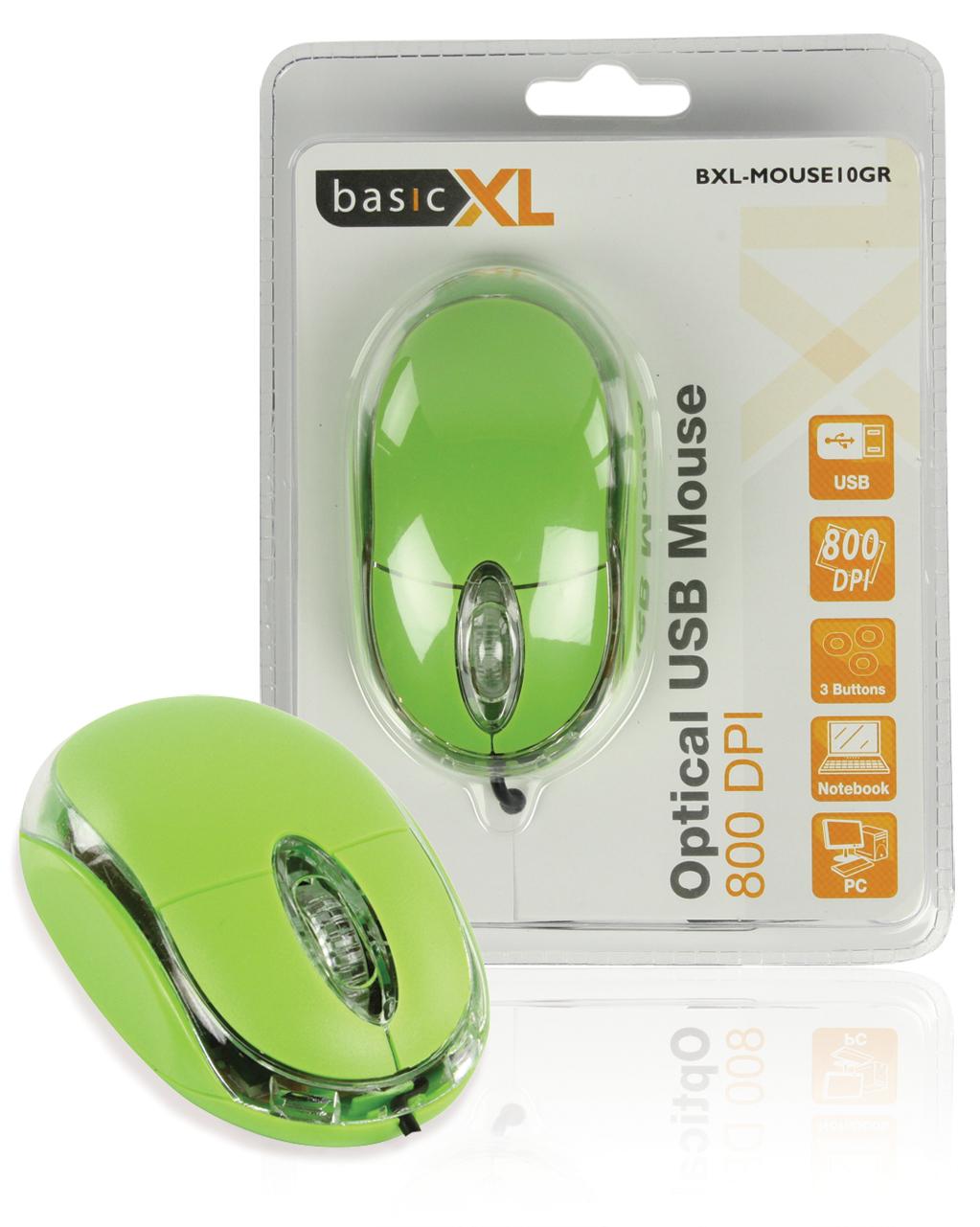 Foto basicXL Ratón óptico USB color verde