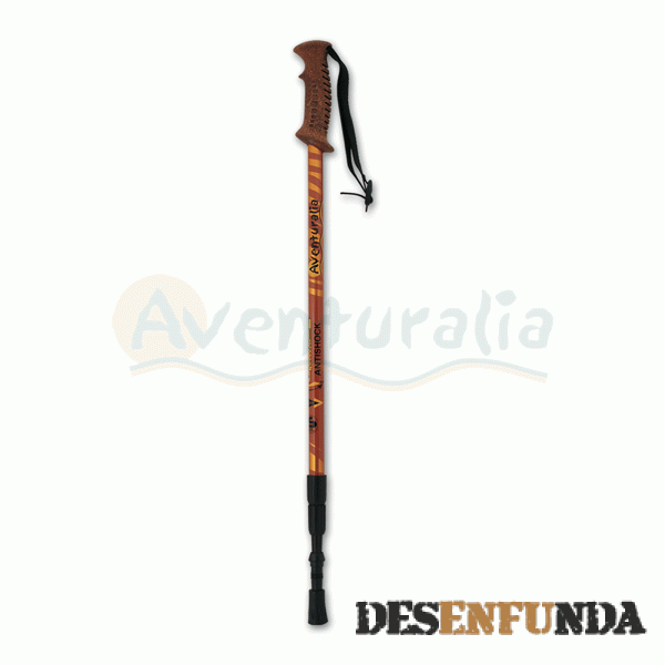 Foto Bastón de Senderismo Aventuralia regulable en altura de 65 a 135 cms antideslizante marrón 40317
