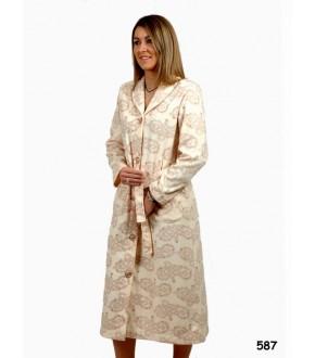 Foto Bata señora larga polar estampada