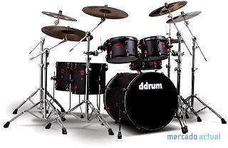 Foto batería ddrum hybrid 6 negra/roja