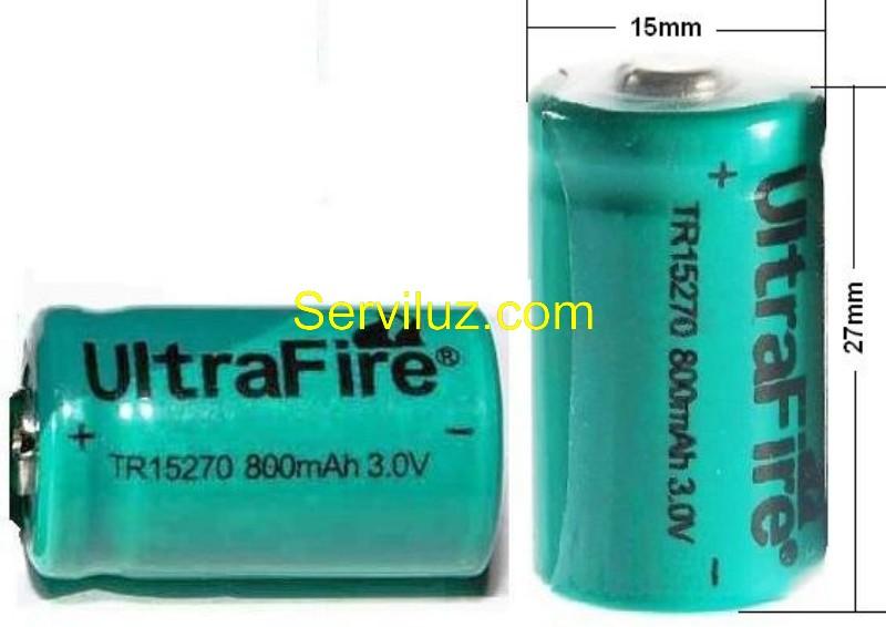 Foto Batería-pila Cr2 3v. 800mah Recargable De Litio