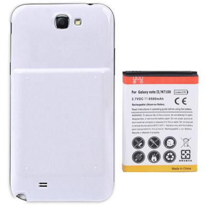 Foto Bateria Samsung Galaxy Note 2 N7100 alta Capacidad 6500mAh Blanco