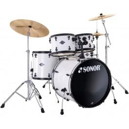 Foto Bateria sonor smart force xtended stage 1 snow white.platos.
