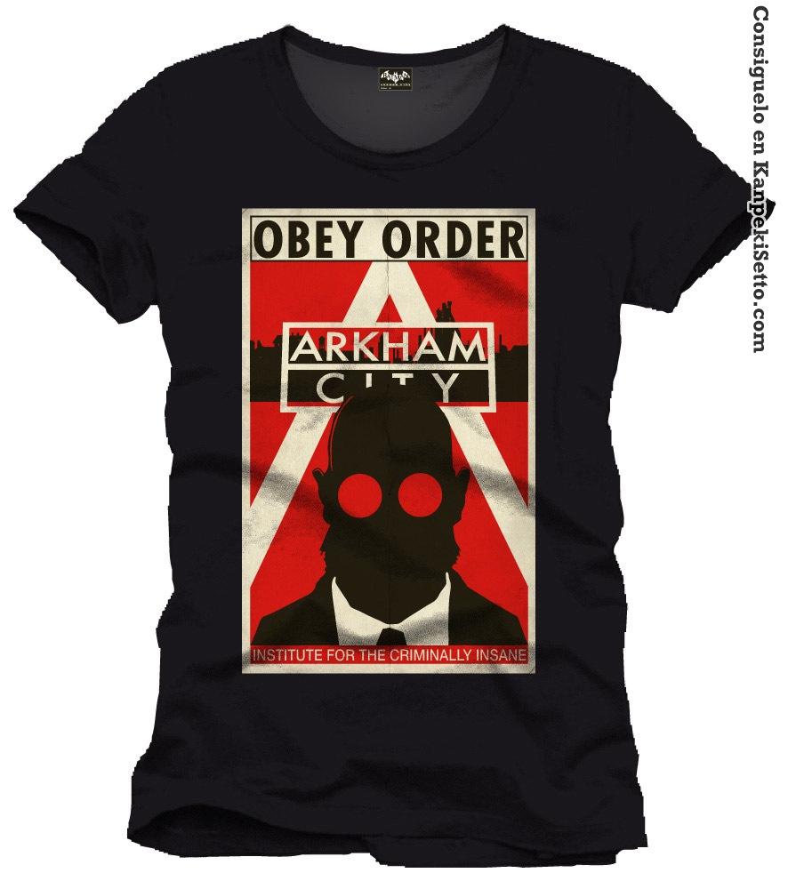 Foto Batman Arkham City Camiseta Obey Criminal Negra Talla Xl