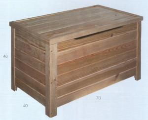 Foto BAUL-70 Baul de madera de pino macizo