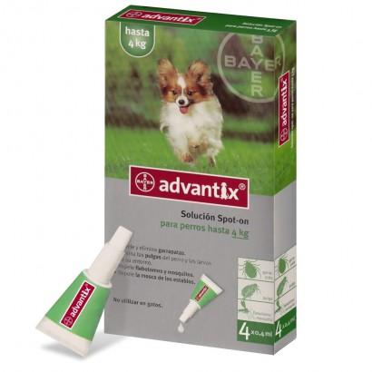 Foto Bayer Advantix Spot-On Perro 1-4Kg 4 pipetas