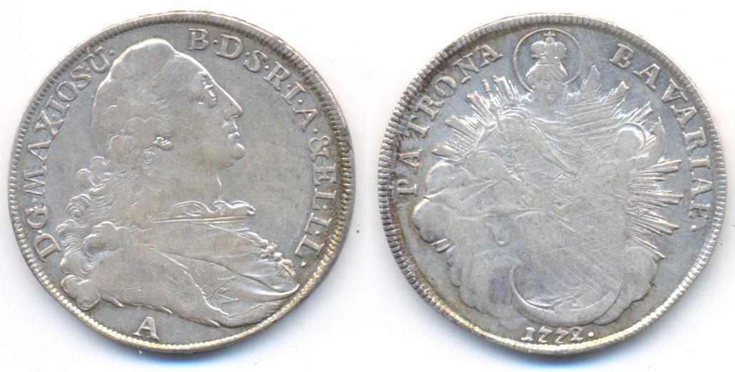Foto Bayern: Max Iii Joseph, 1745-1777 Madonnentaler 1772 A Amberg