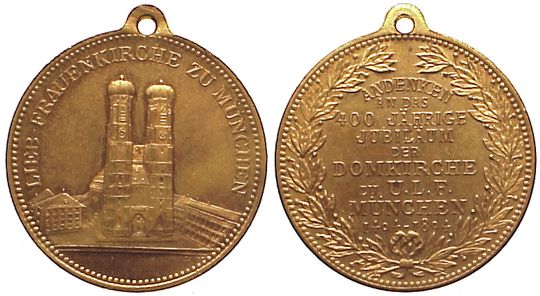 Foto Bayern-München, Stadt Tragbare Bronzemedaille 1894