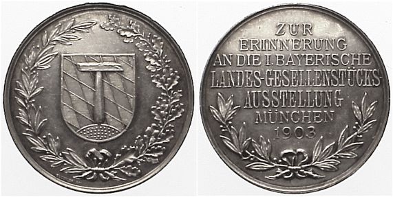 Foto Bayern-München, Stadt Versilberte Bronzemedaille 1903