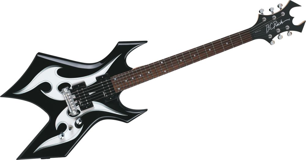 Foto Bc Rich Warlock Metal Master Black With Silver Blade Graphic