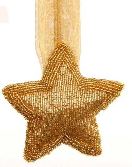 Foto Beaded Hanging Star 13cm - Gold - Set Of 3