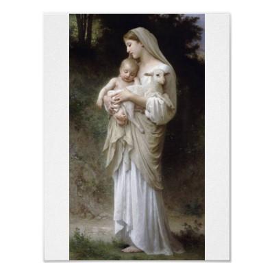 Foto Bebé del cordero de Innocense Bouguereau Impresiones