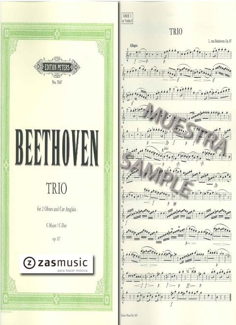 Foto beethoven, ludwig van: trio for 2 oboes and cor anglais c ma