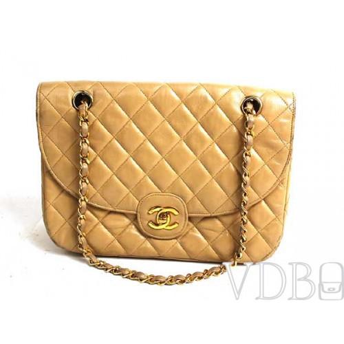 Foto Beige Classic Vintage Chanel Handbag