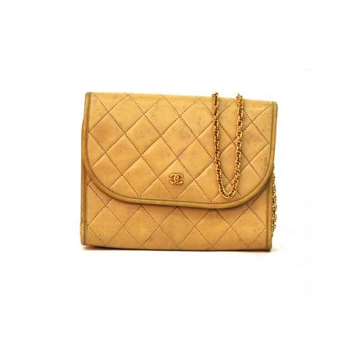 Foto Beige Leather Vintage Chanel Bag
