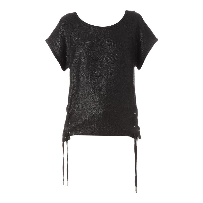 Foto Bel Air Top de mangas cortas - grizzly - Negro