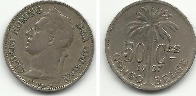 Foto Belgian Congo - 50 Centimes - 1924 - 01173