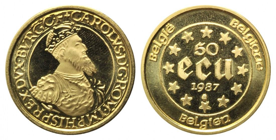 Foto Belgien, 50 Ecu 1987, 17,25g