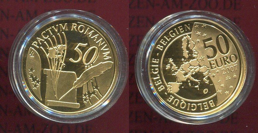 Foto Belgien, Belgium 50 Euro Gold Goldcoin Commemorative 2006