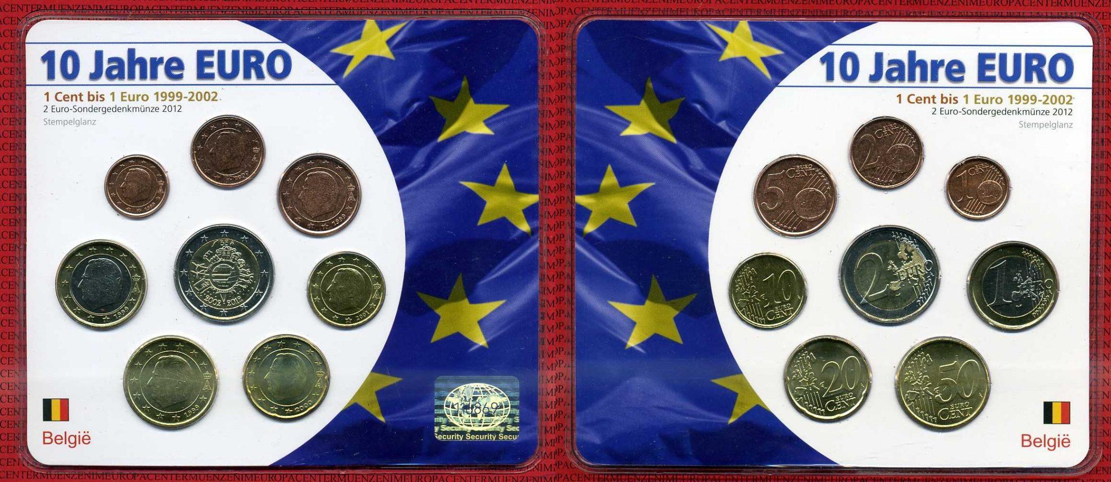 Foto Belgien, Belgium Euro Kursmünzensatz Kms 2012 versch