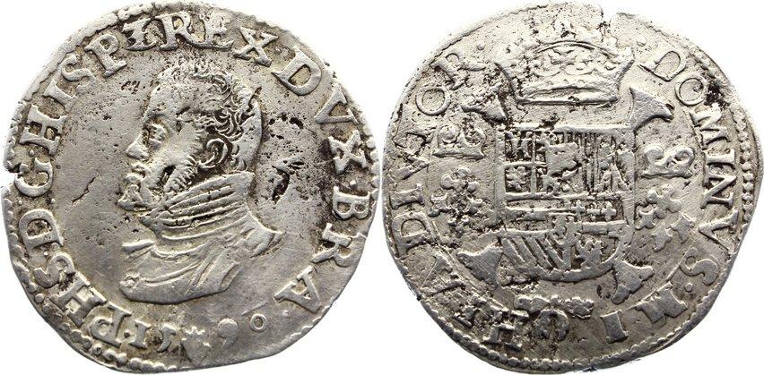 Foto Belgien-Brabant 1/2 Écu Philippe 1590